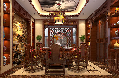 天津温馨雅致的古典中式家庭装修设计效果图
